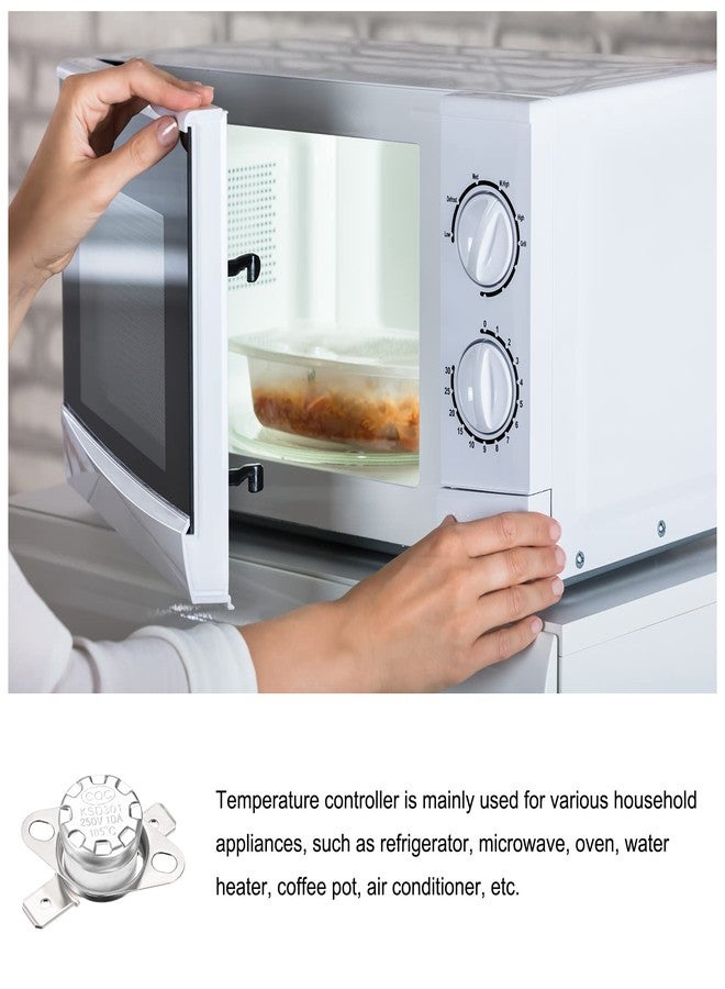 Rebower KSD301 Thermostat 185C NC Temperature Thermal Control Switch, [for Microwave Oven Refrigerators] - Normally Closed/2pcs - Image 3